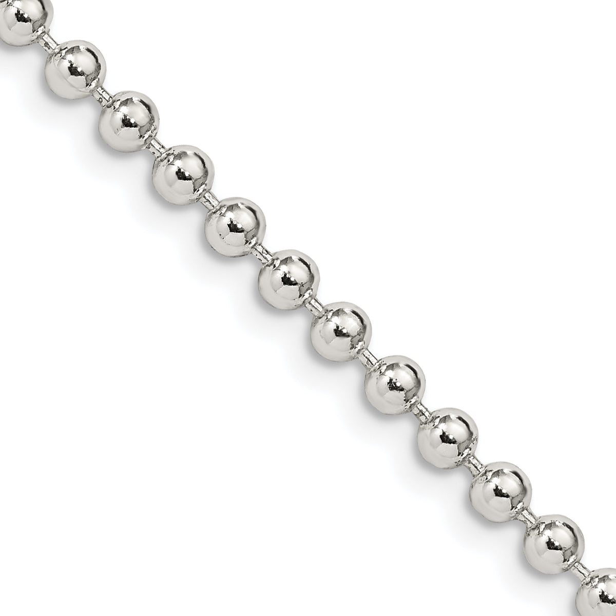 Sterling Silver 3mm Beaded Chain