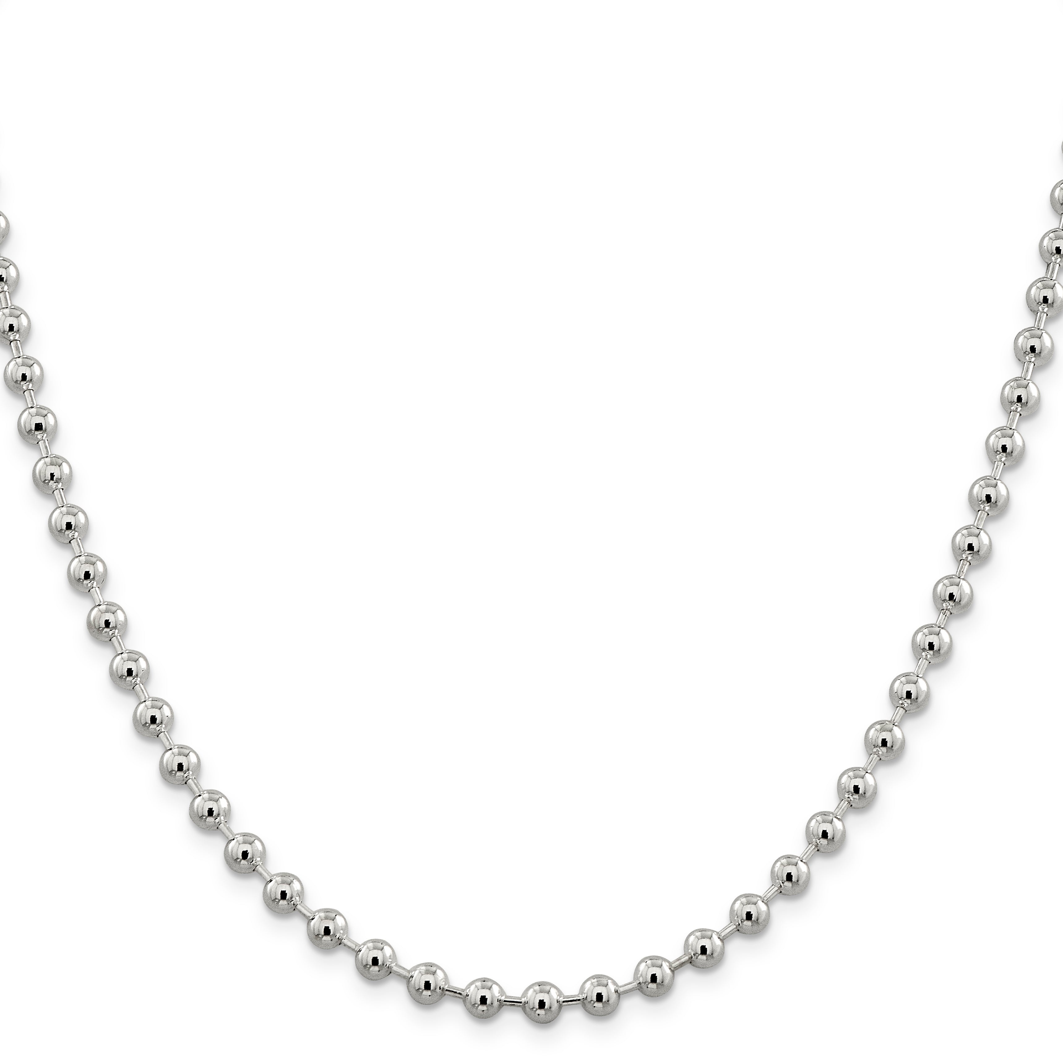 Sterling Silver 5mm Beaded Chain