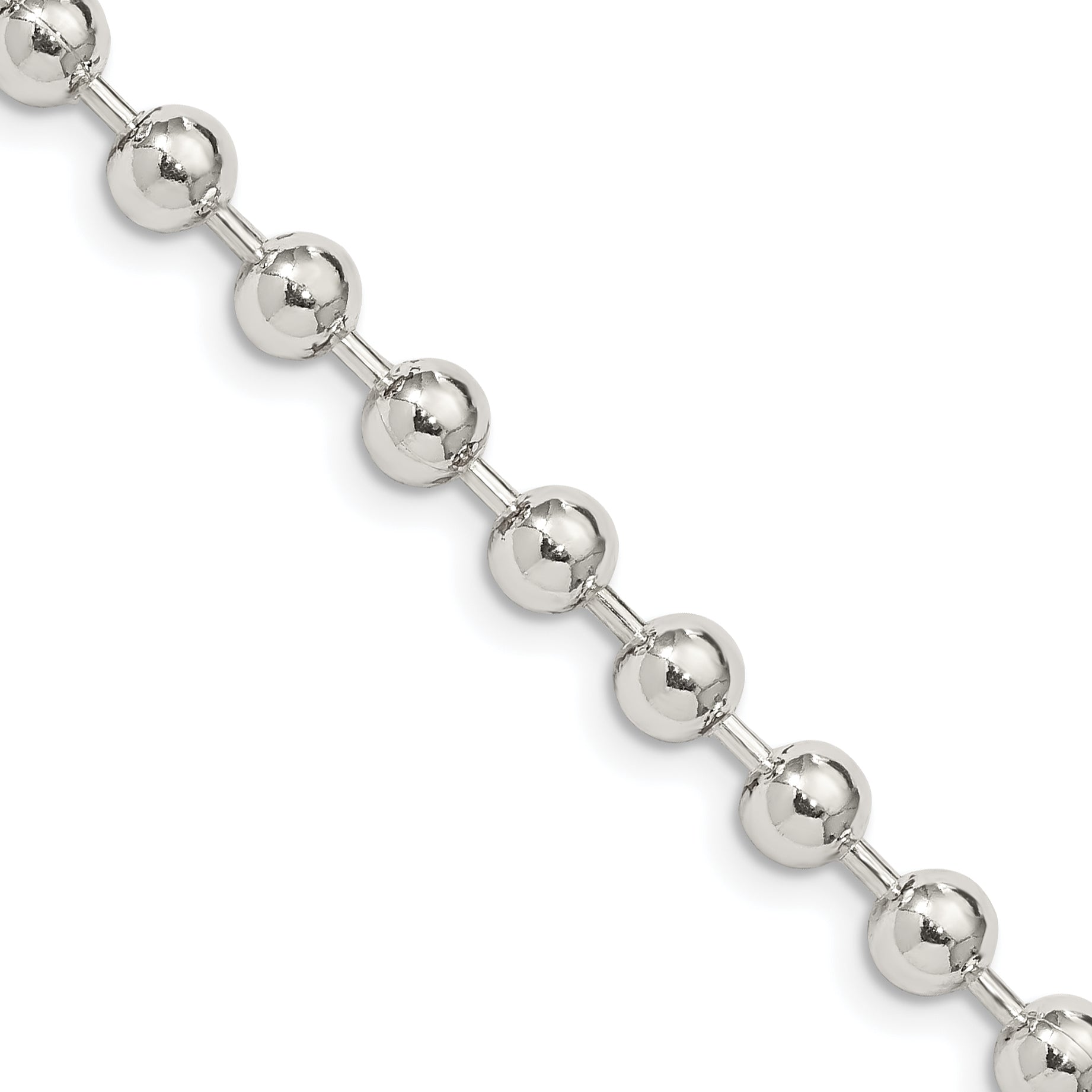 Sterling Silver 5mm Beaded Chain