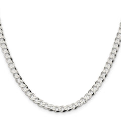 Sterling Silver 5.75mm Flat Curb Chain