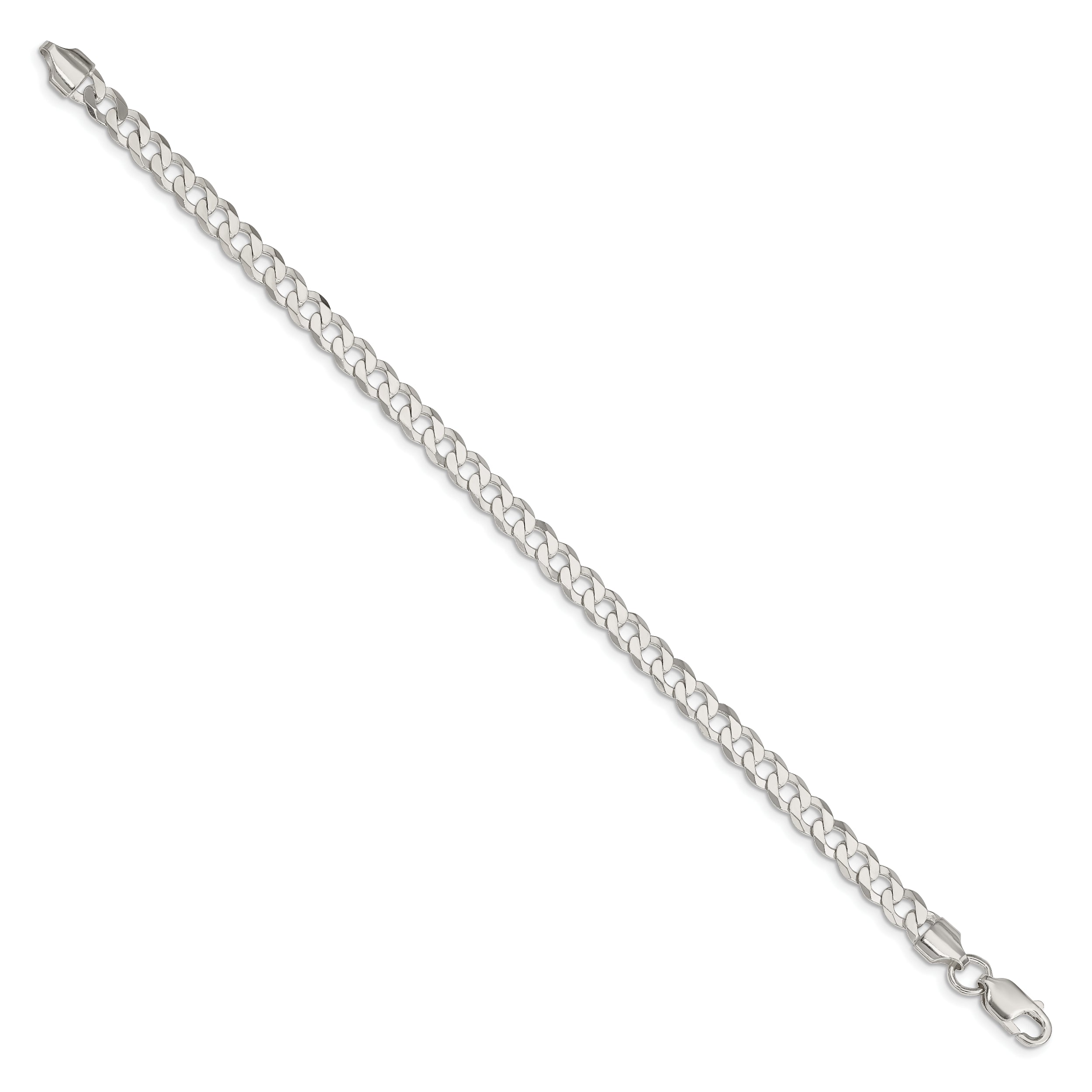 Sterling Silver 5.75mm Flat Curb Chain