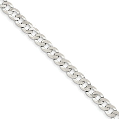 Sterling Silver 6.8mm Close Link Flat Curb Chain