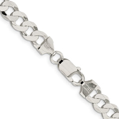 Sterling Silver 8mm Flat Curb Chain