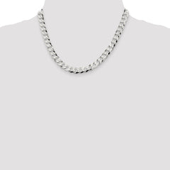 Sterling Silver 8.5mm Flat Curb Chain