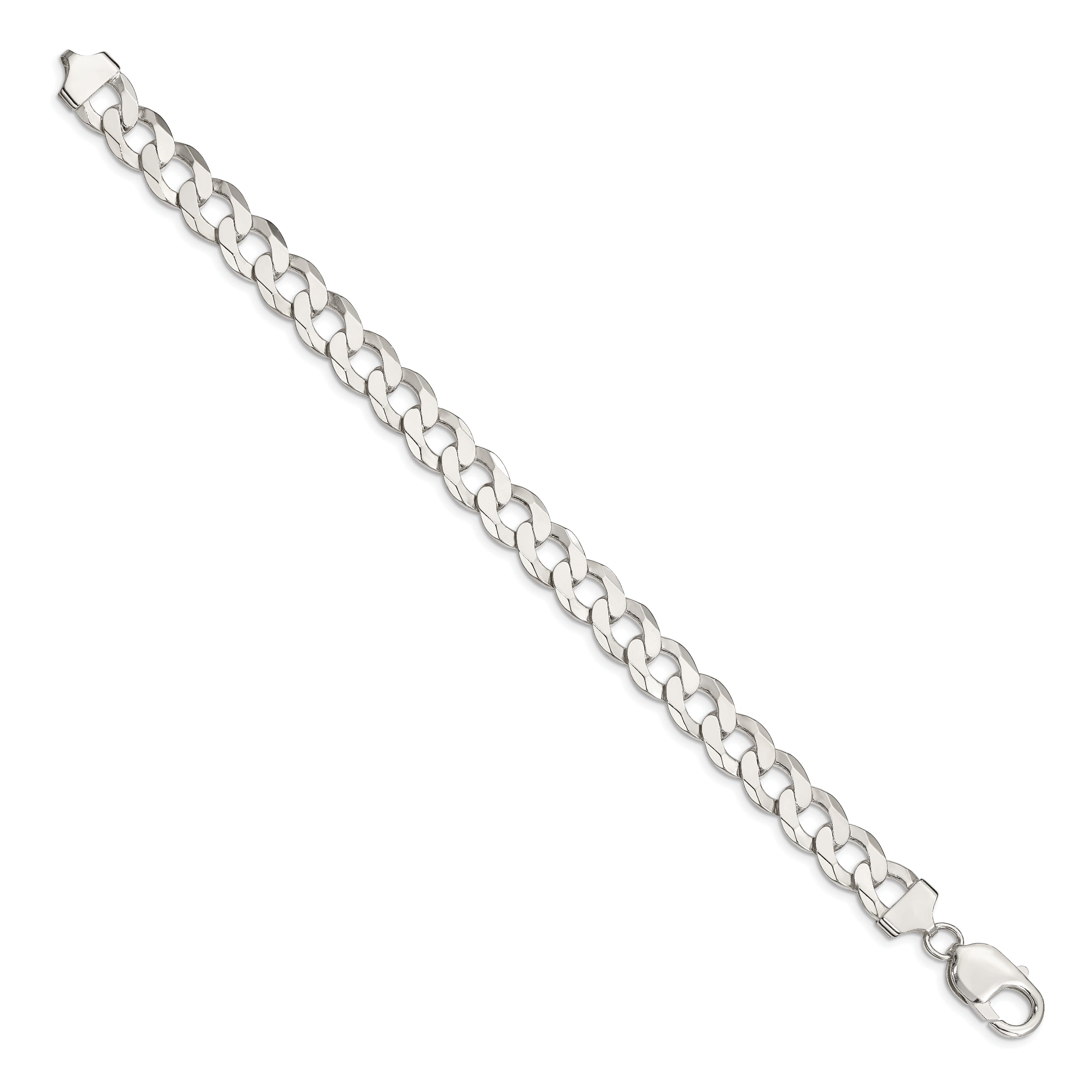 Sterling Silver 9.75mm Flat Curb Chain