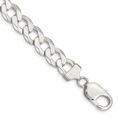 Sterling Silver 9.75mm Flat Curb Chain