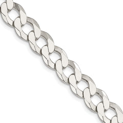 Sterling Silver 9.75mm Flat Curb Chain