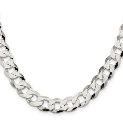 Sterling Silver 11.75mm Flat Curb Chain