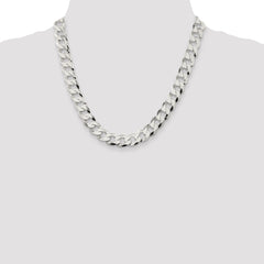 Sterling Silver 11.75mm Flat Curb Chain