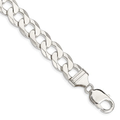 Sterling Silver 11.75mm Flat Curb Chain