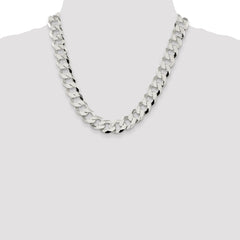 Sterling Silver 14mm Flat Curb Chain