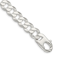 Sterling Silver 14mm Flat Curb Chain