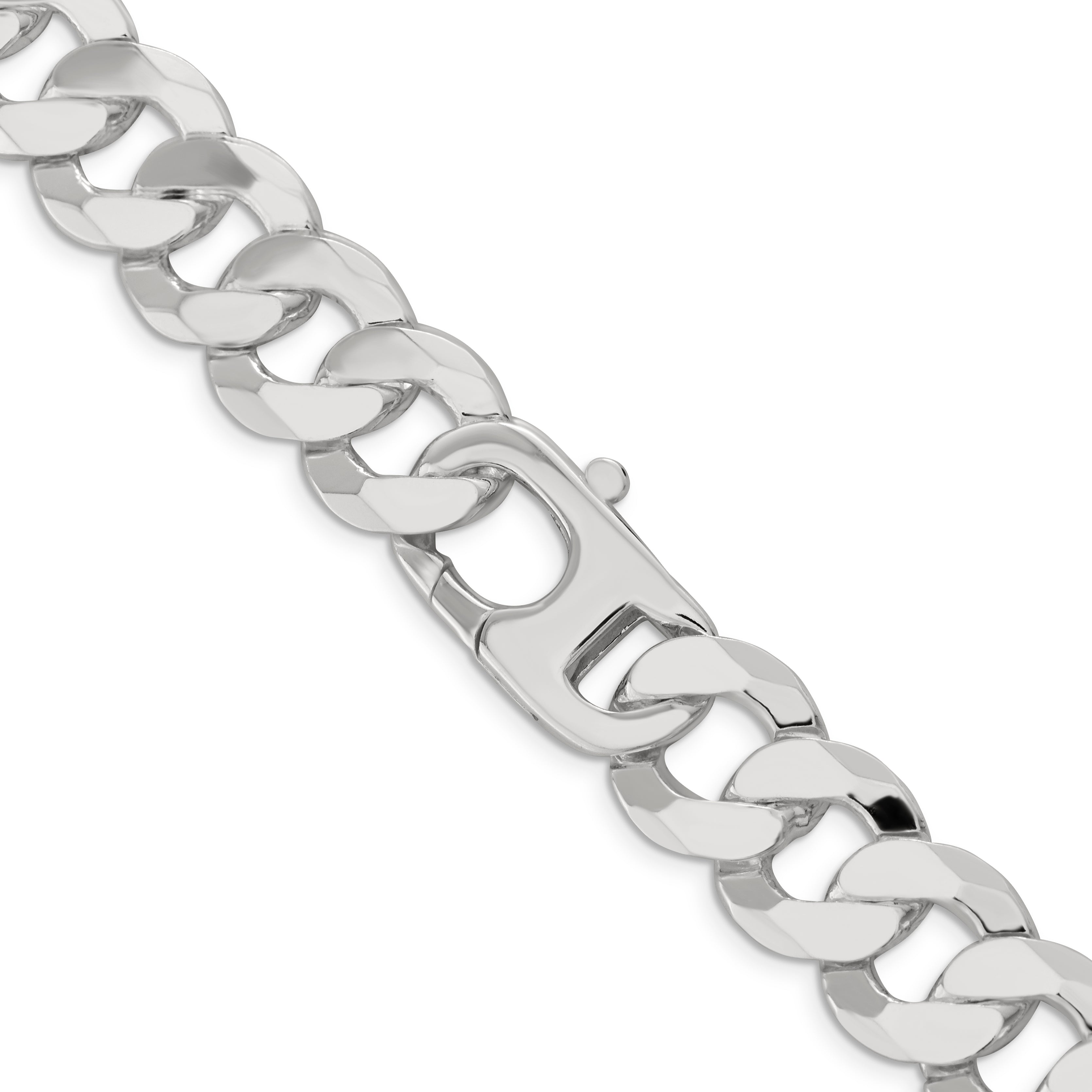 Sterling Silver 16mm Flat Curb Chain