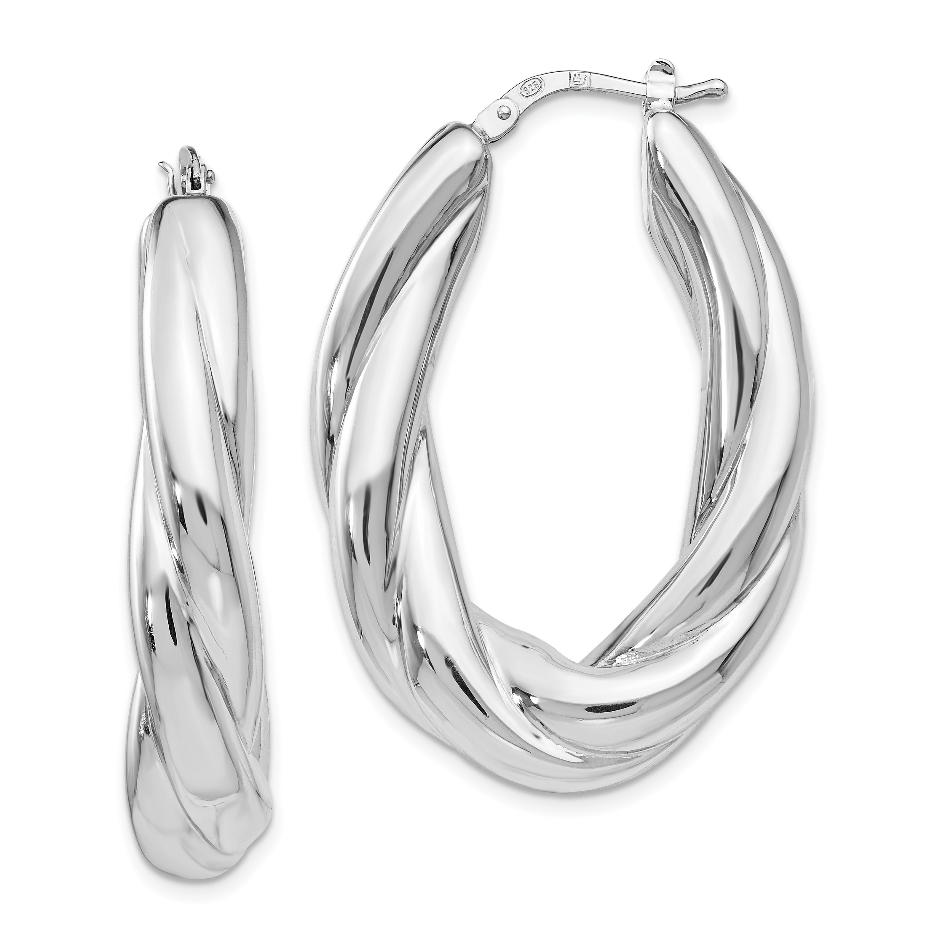 Sterling Silver Polished Hoop Earrings