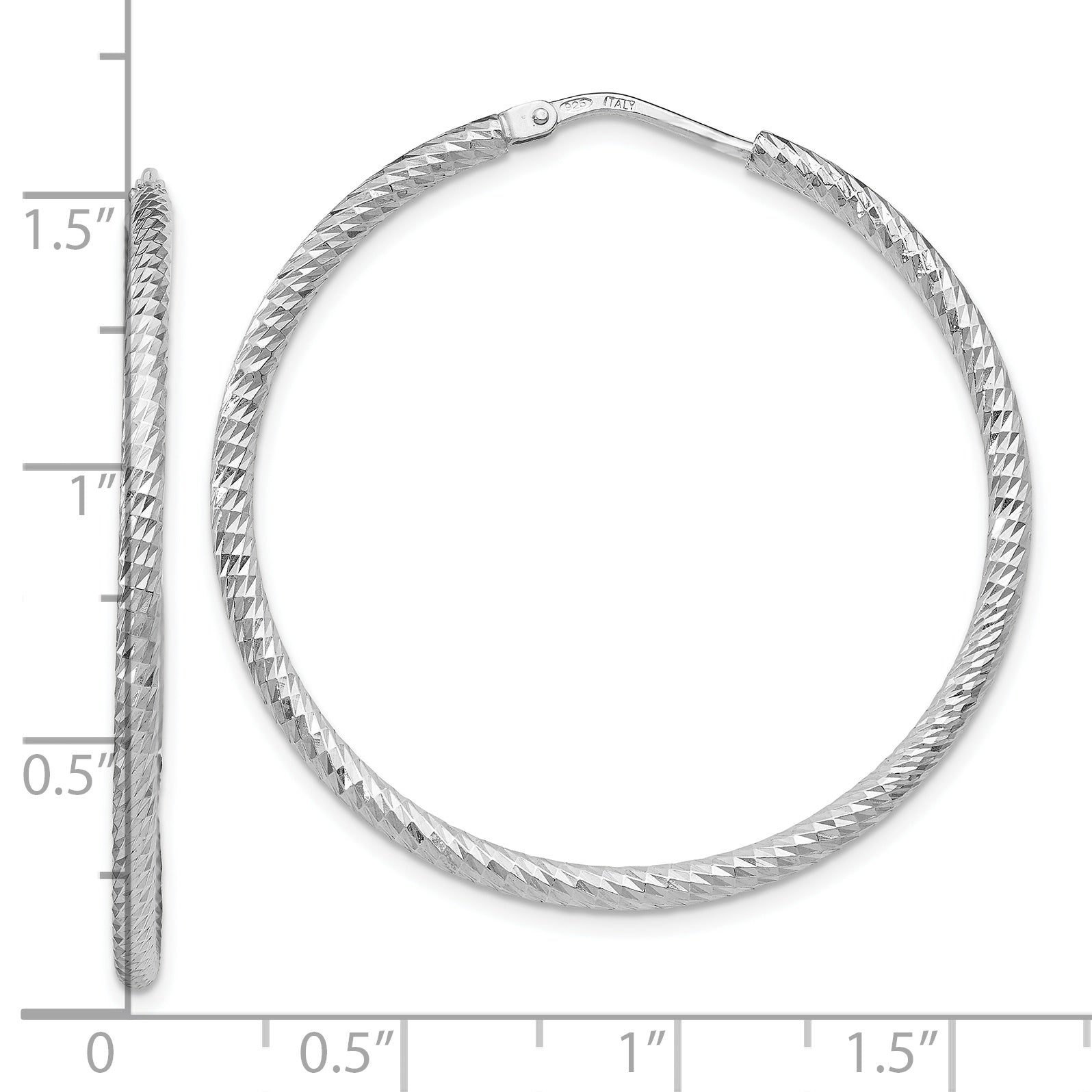 Sterling Silver D/C Endless Hoop Earrings