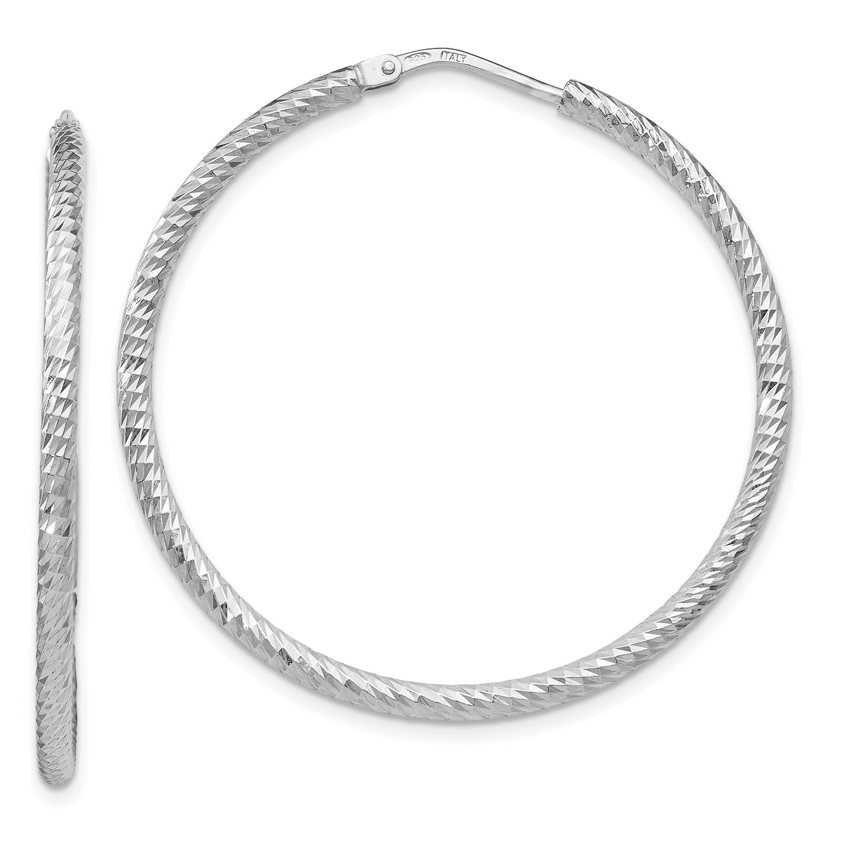 Sterling Silver D/C Endless Hoop Earrings