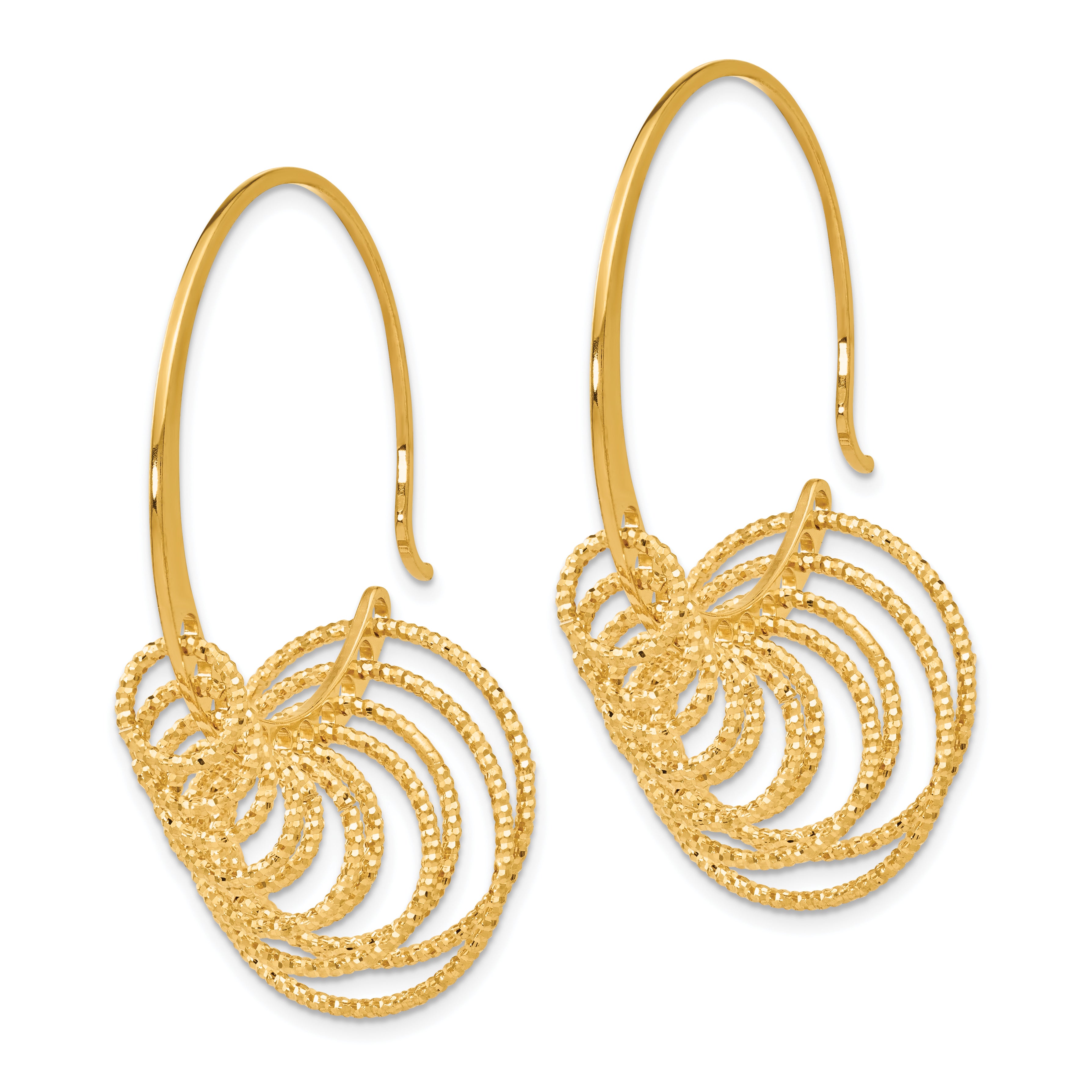 Sophia Jewelers Gold-Plated Sterling Silver Polished Hoop Earrings