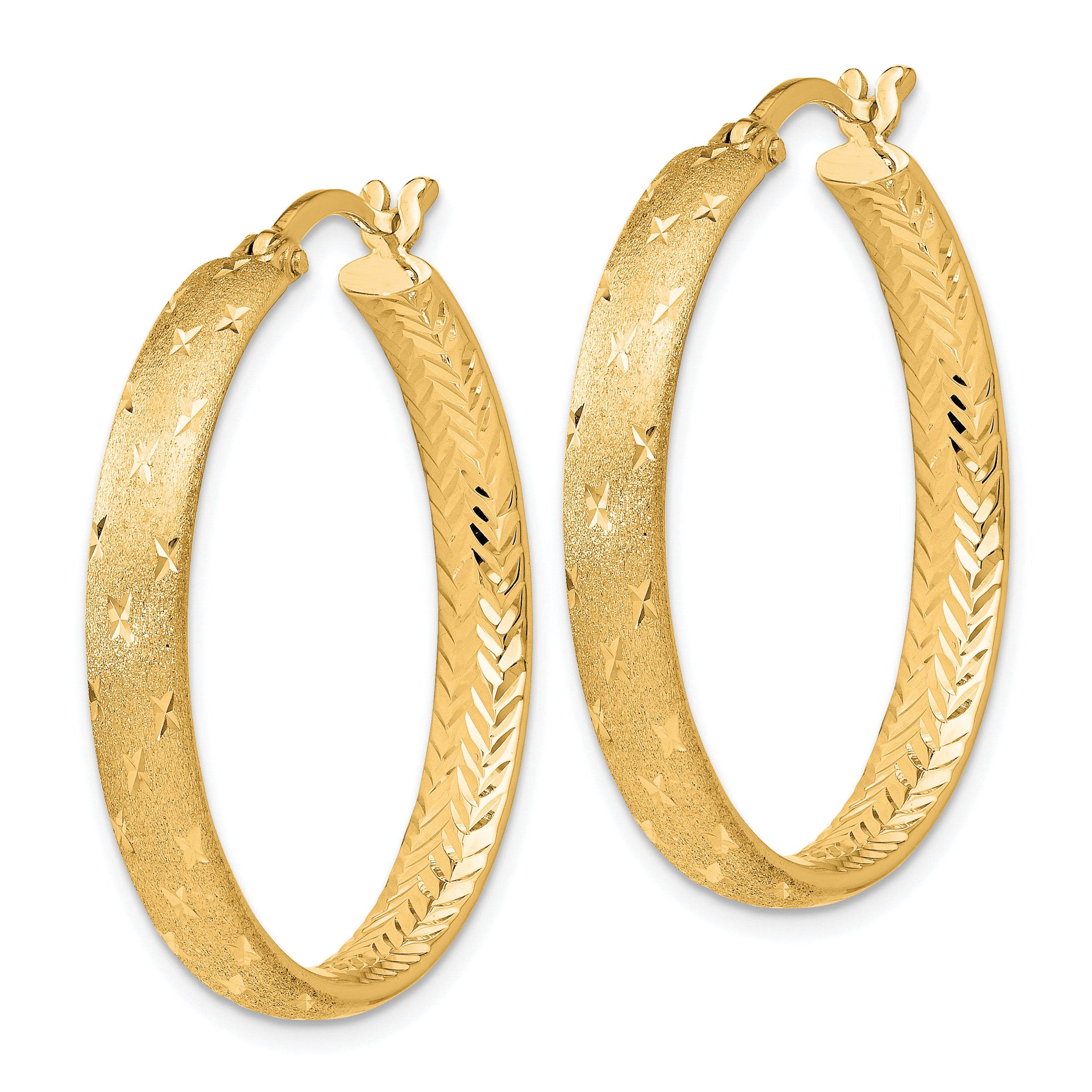 Sterling Silver Gold-plated In/Out D/C Earrings