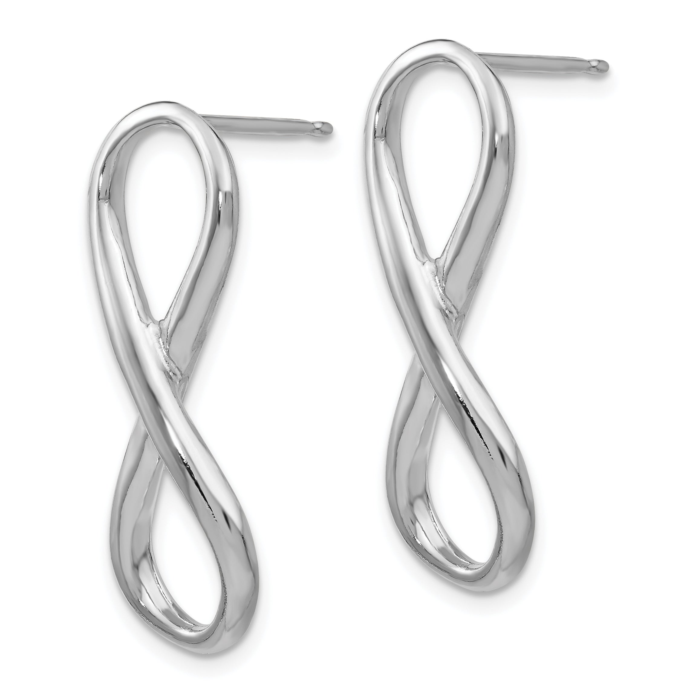 Sterling Silver Polished Infinity Symbol Post Earrings