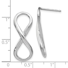 Sterling Silver Polished Infinity Symbol Post Earrings