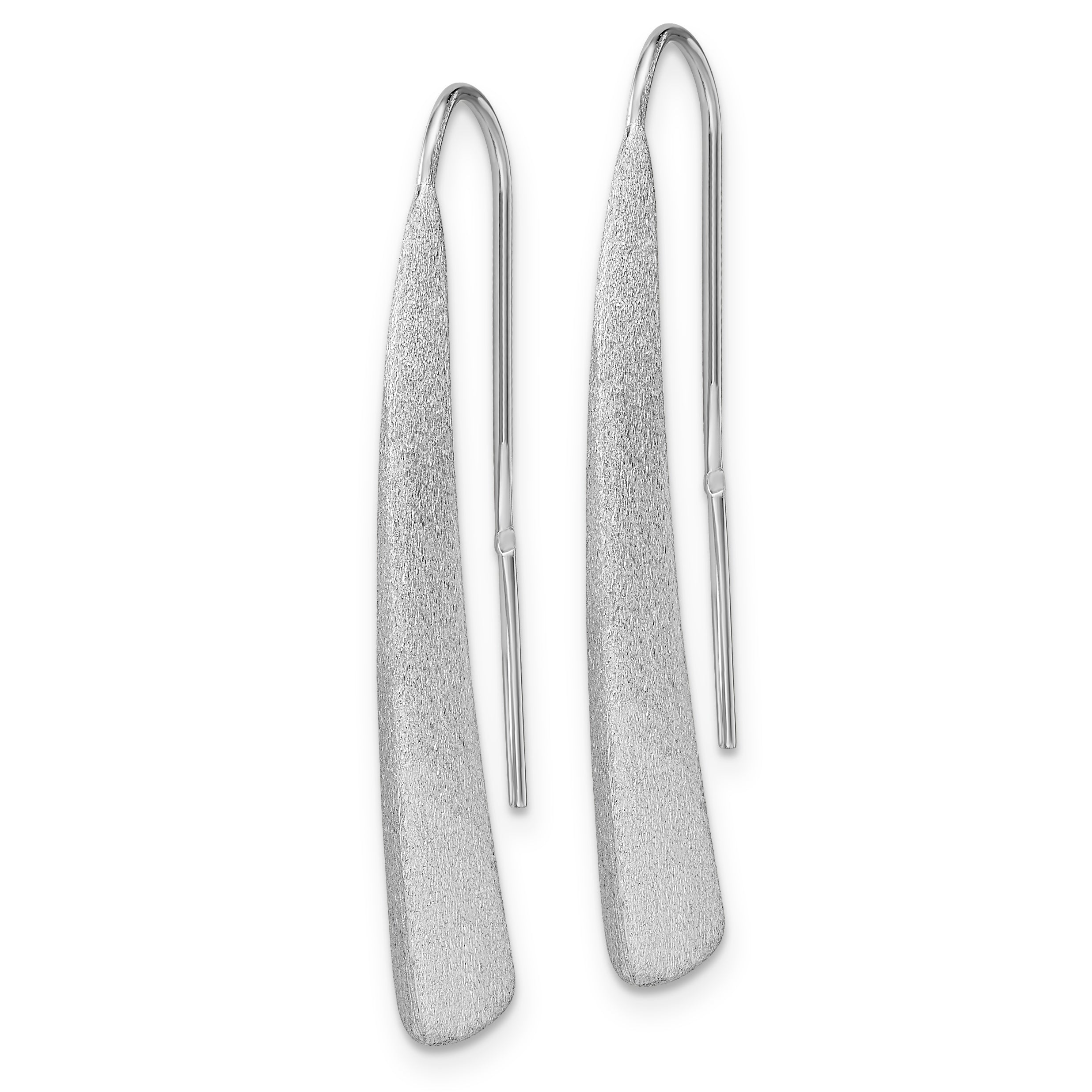 Sophia Jewelers Sterling Silver 925 Threader Earrings with Polished Rhodium Finish