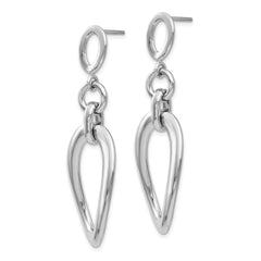 Sophia Jewelers 925 Sterling Silver Polished Dangle Earrings Elegant Rhodium Finish