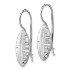 Sophia Jewelers Sterling Silver Rhodium-Plated Dangle Earrings with Diamond-Cut Elegance