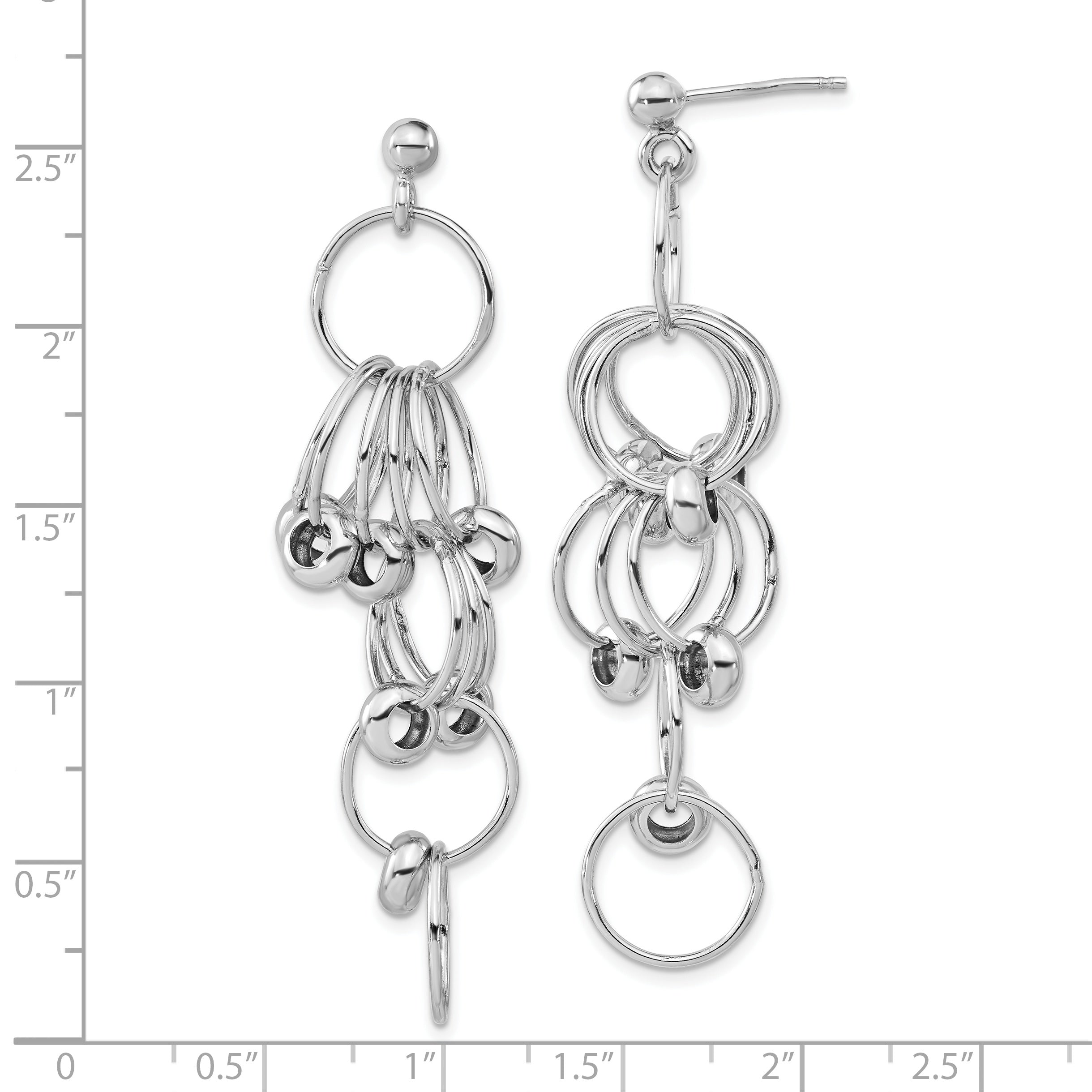 Sophia Jewelers 925 Sterling Silver Polished Dangle Earrings for Women