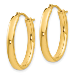 Sophia Jewelers Gold-Plated Sterling Silver Polished Oval Hoop Earrings