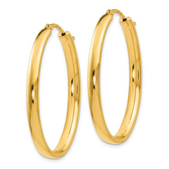 Sophia Jewelers Gold-Plated Sterling Silver Polished Oval Hoop Earrings