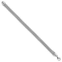 Sterling Silver Polished Mesh Bracelet