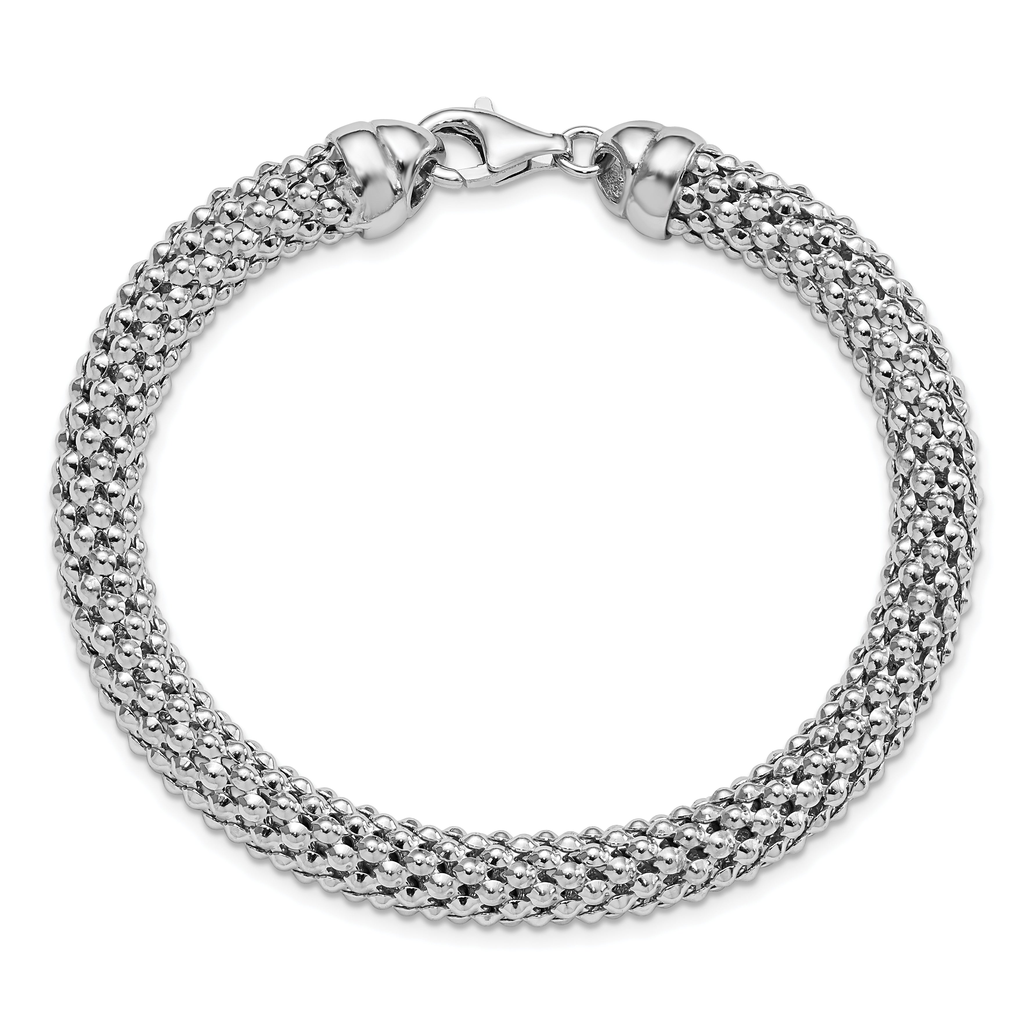 Sterling Silver Polished Mesh Bracelet