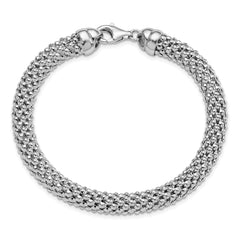 Sterling Silver Polished Mesh Bracelet