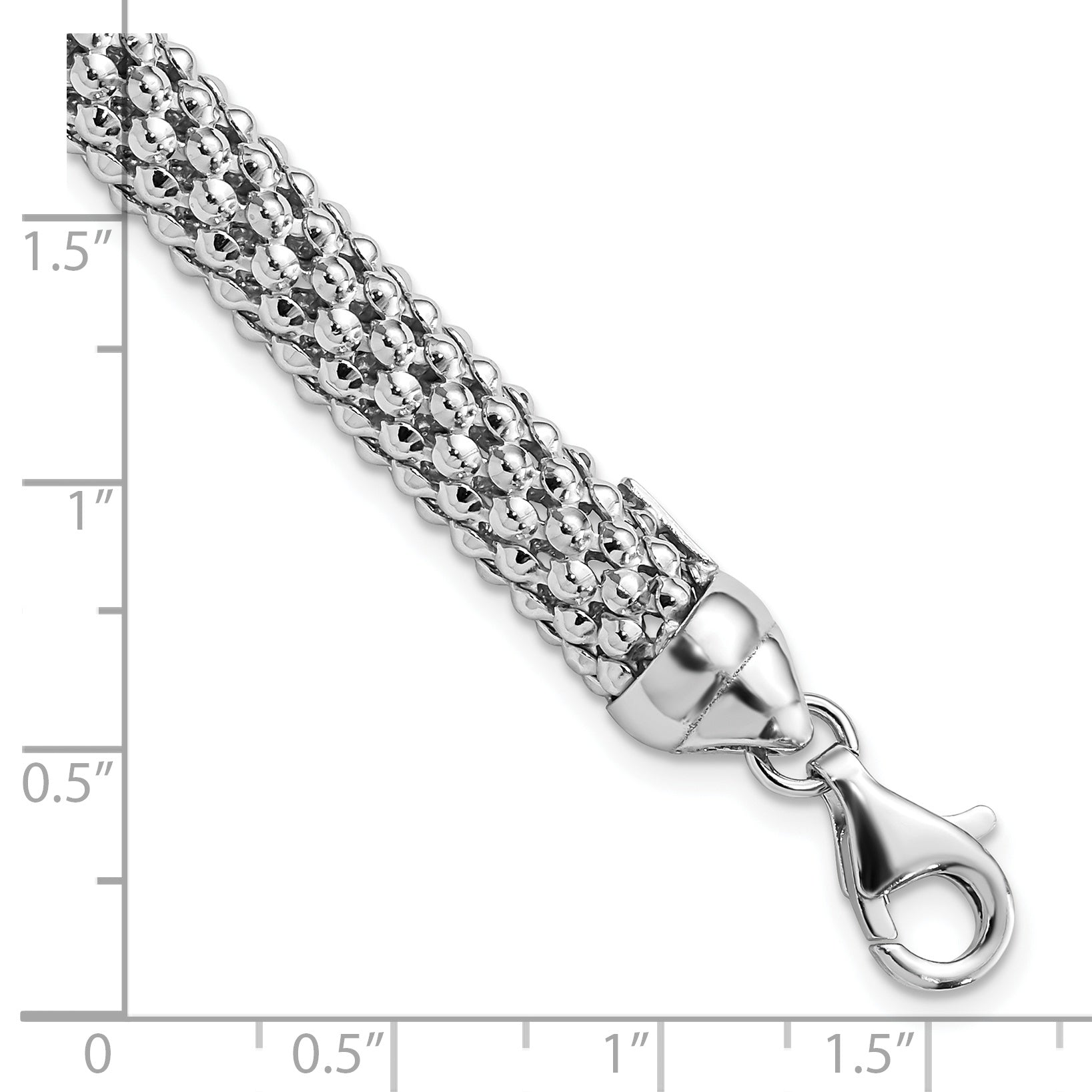 Sterling Silver Polished Mesh Bracelet