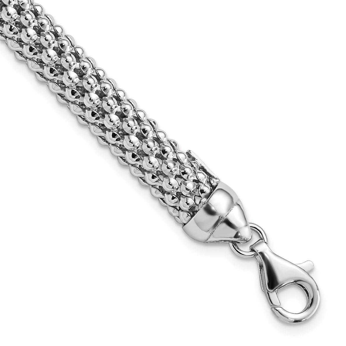 Sterling Silver Polished Mesh Bracelet