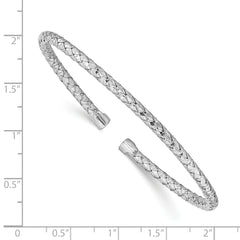 Sterling Silver Rhodium-plated Polished Bangle