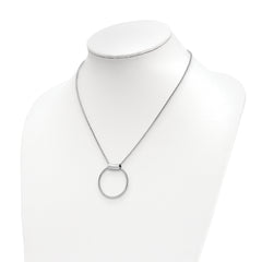 Sterling Silver Rhodium-plated Polished w/1in ext Necklace