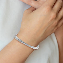 Sterling Silver Textured Bangle