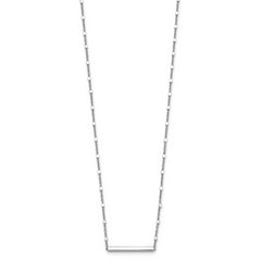 Sterling Silver Rhodium-plated Polished w/ 1.25in ext. Necklace