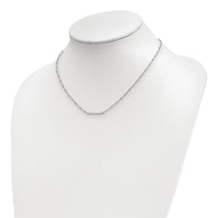 Sterling Silver Rhodium-plated Polished w/ 1.25in ext. Necklace