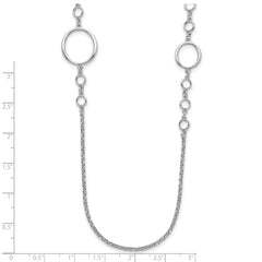 Sterling Silver Rhodium-plated Polished Necklace