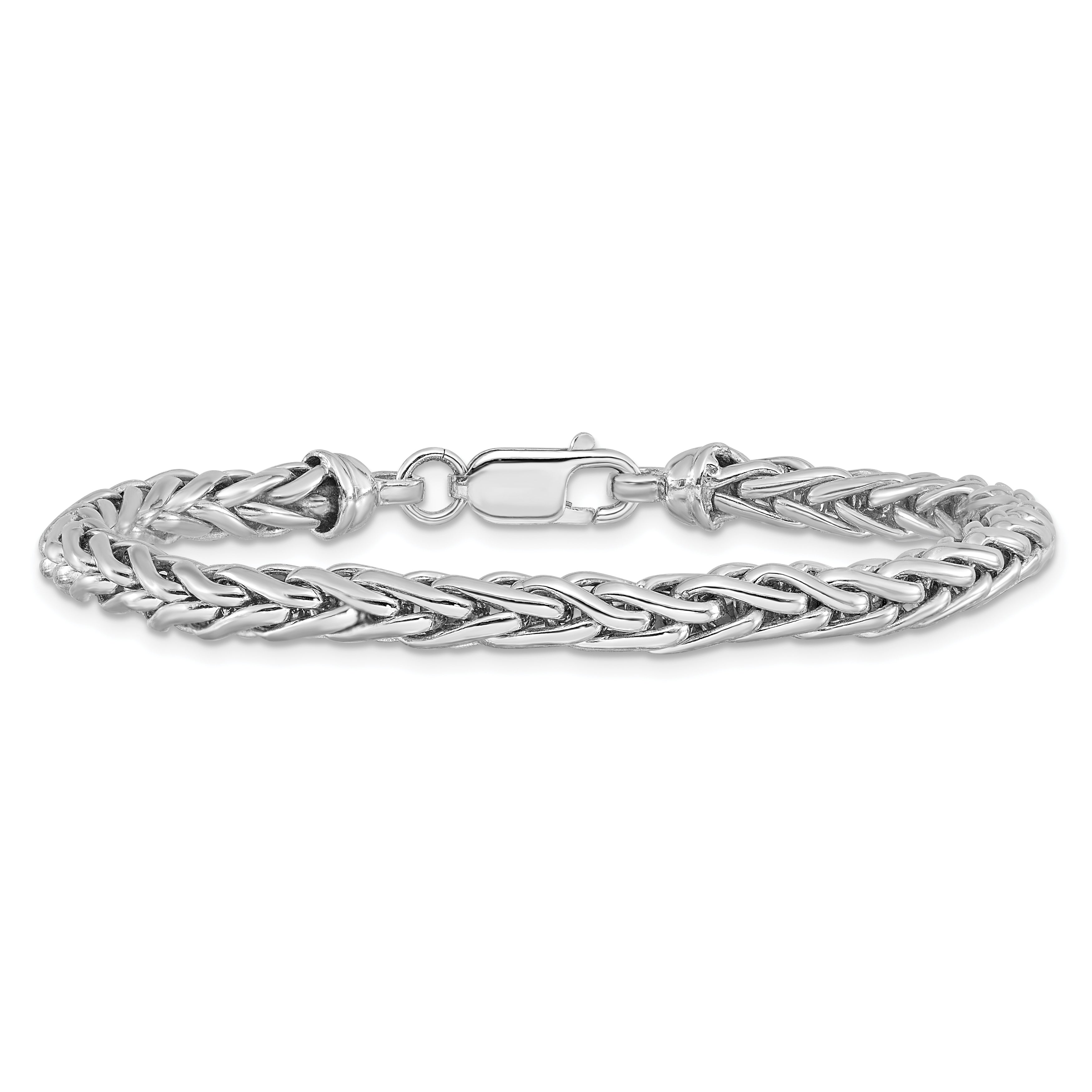 Sterling Silver Rhodium-plated 7.5in. Bracelet