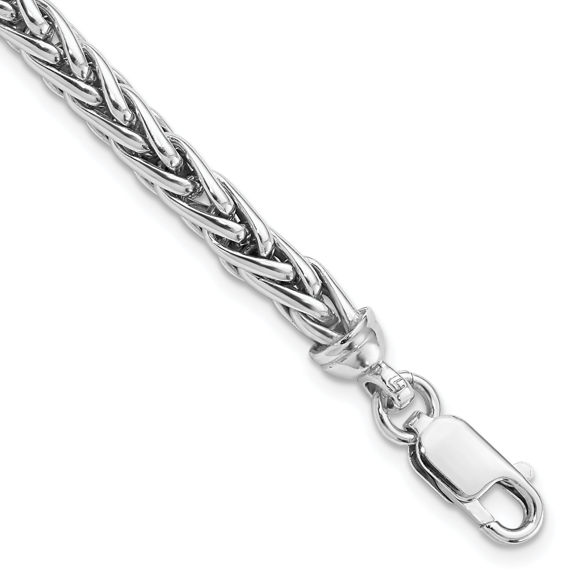 Sterling Silver Rhodium-plated 7.5in. Bracelet