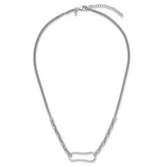 Sterling Silver Rhodium-plated with 2in ext. Necklace