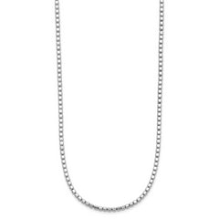 Sterling Silver Rhodium-plated Beaded with 2in ext. Necklace