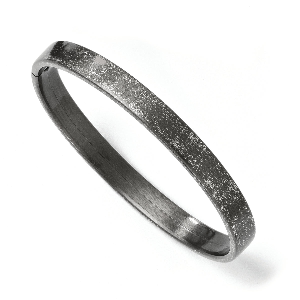 Sterling Silver Ruthenium-plated Flexible Bangle