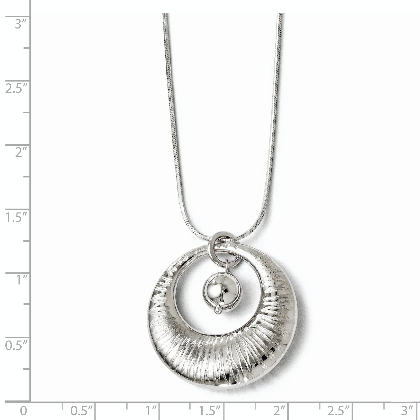 Sterling Silver Polished & Textured Pendant