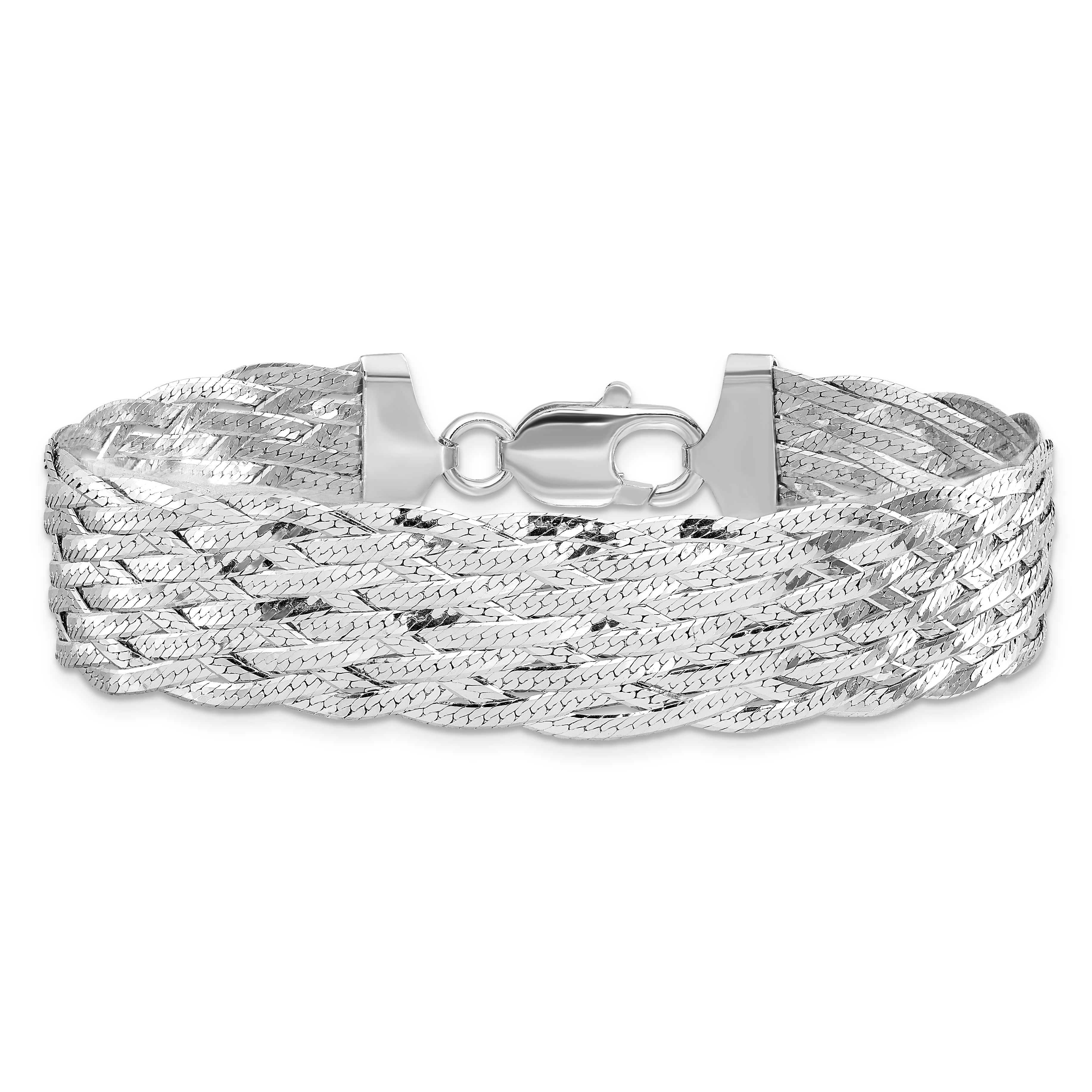 Sterling Silver Polished Braided Bracelet