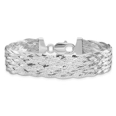 Sterling Silver Polished Braided Bracelet