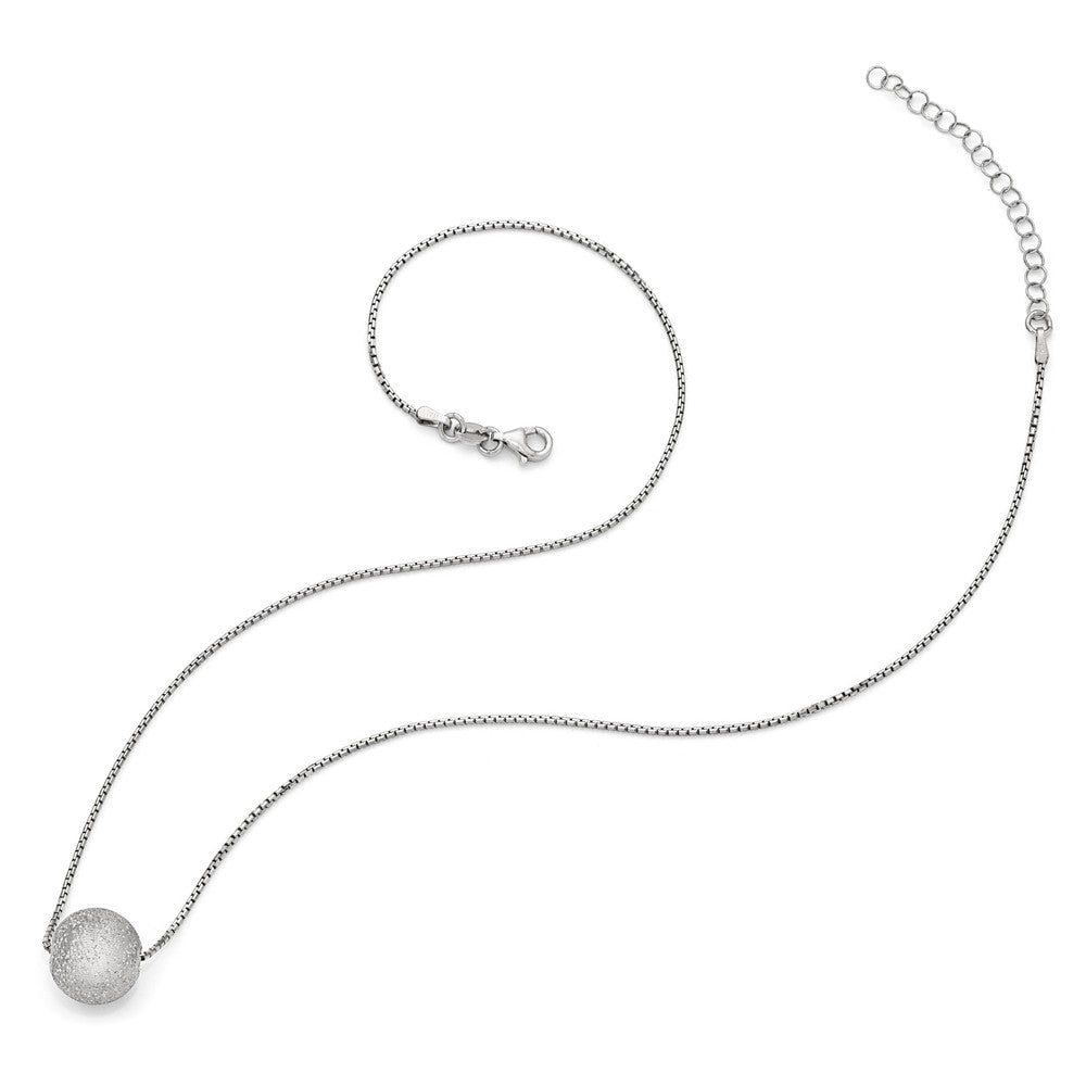 Sophia Jewelers Sterling Silver Rhodium-Plated Necklace with Extender Elegance